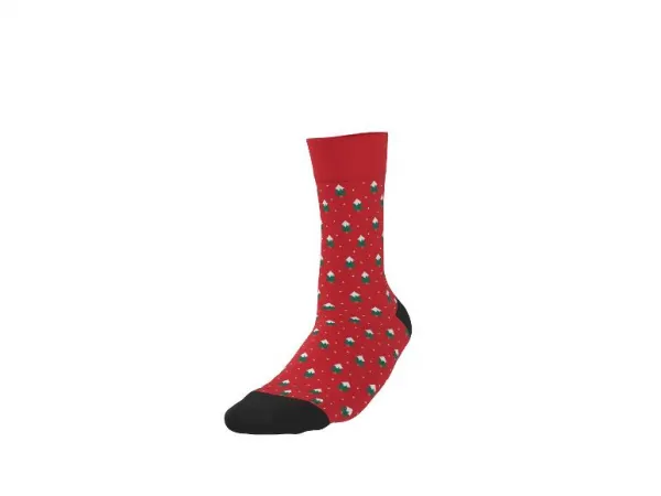 esmara® Pánske vianočné ponožky, 3 páry (čierna/červená, 39/42)