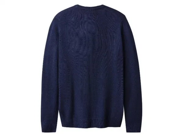 esmara Men Pánsky vianočný pulóver Premium s LED efektom (navy modrá, XXL (60/62))