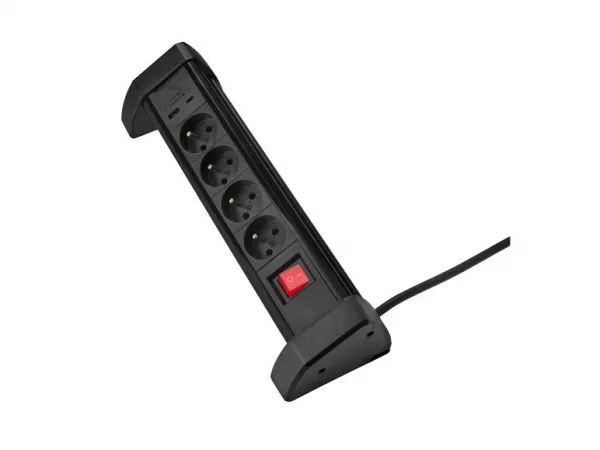 Tronic® Zásuvková lišta (zásuvková lišta, čierna)