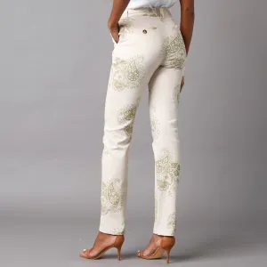 Chino nohavice s paisley potlačou
