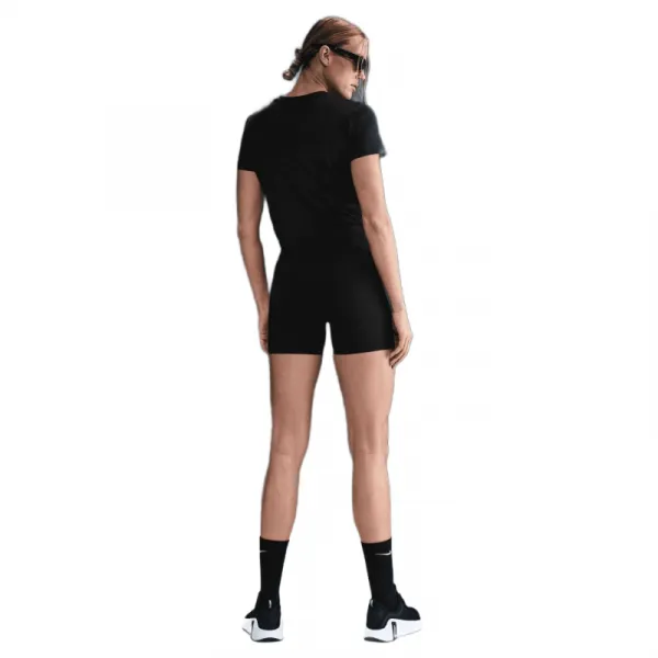 Dámske tréningové tričko s krátkym rukávom NIKE W NK ONE CLSC DF TWST SS TP WT BLACK WHITE