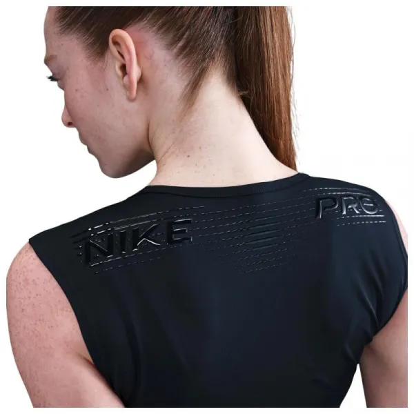 Dámske tréningové tričko bez rukávov NIKE PRO W NP TANK GG GRX BLACK WHITE