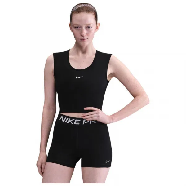 Dámske tréningové tričko bez rukávov NIKE PRO W NP TANK GG GRX BLACK WHITE