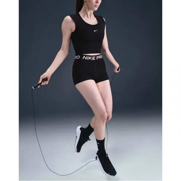 Dámske tréningové tričko bez rukávov NIKE PRO W NP TANK GG GRX BLACK WHITE