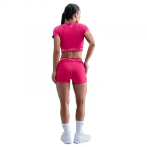 Dámske tréningové tričko s krátkym rukávom NIKE PRO W NP DF SS TOP TT GRX RUSH PINK PINK FOAM WHITE