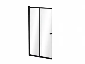 BESCO - Vaňová zástena EASY SLIDE BLACK - Farba rámu zásteny - Čierna matná, Rozmer A - 100 cm, Smer zatváranie - Univerzálny Ľavé / Pravé, Výplň - Číre bezpečnostné sklo - 4 mm BCEASL100BC