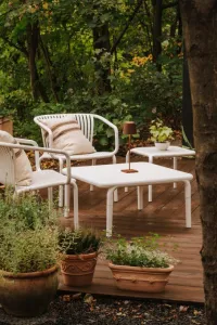 Prosperplast Odkladací záhradný stôl Brenes 54 cm béžový