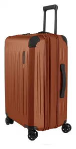 Stredný škrupinový kufor na kolieskach Travelite Dynamiic M exp Copper