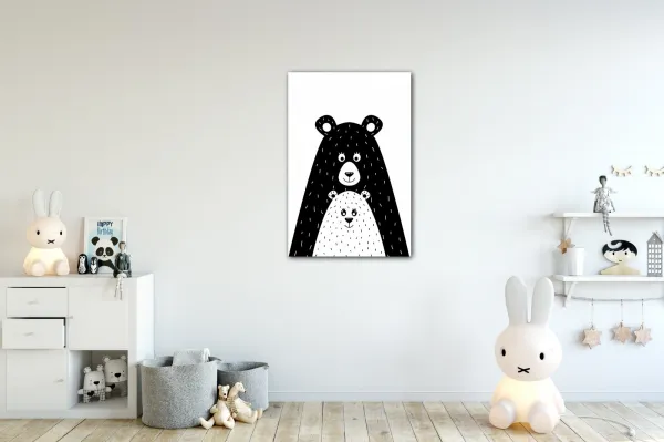 Impresi Obraz Medveď čiernobiely - 40 x 60 cm