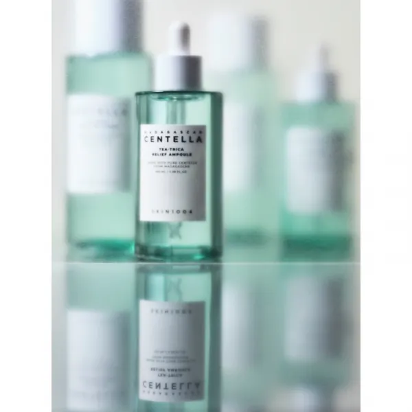 SKIN1004 Madagascar Centella Tea-Trica Relief Ampoule upokojujúce pleťové sérum pre problematickú pleť, akné 100 ml