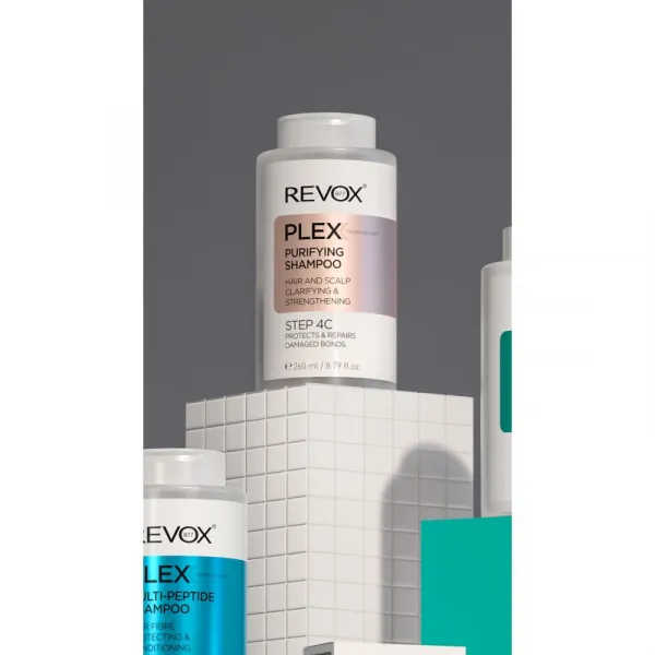 Revox B77 PLEX Purifying Shampoo. Step 4C čistiaci šampón na posilnenie poškodených vlasov 260 ml