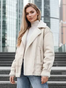 Dámska béžová zimná bunda