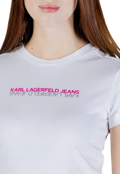 Tričko Karl Lagerfeld Jeans Klj Slim Ss Reflection Tee White