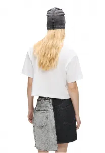Tričko Karl Lagerfeld Jeans Klj Reg Cropped Graffiti Tee White