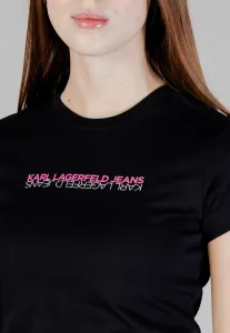 Tričko Karl Lagerfeld Jeans Klj Slim Ss Reflection Tee Black