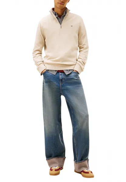 Tommy Hilfiger pánsky sveter s polovičným zipsom