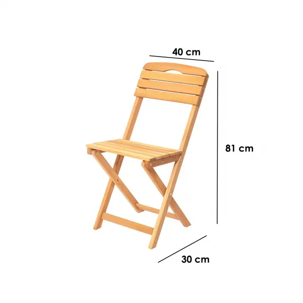 Kalune Design Skládací zahradní židle Leslie z masivu hnědá