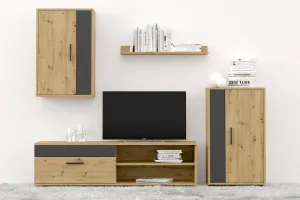 HALMAR Sada obývacího nábytku Benson dub artisan/černá