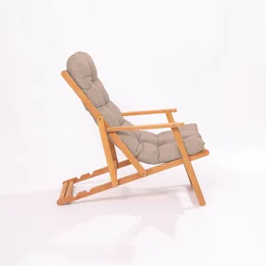 Kalune Design Skládací zahradní lehátko Triol z masivu hnědé