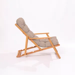 Kalune Design Skládací zahradní lehátko Triol z masivu hnědé