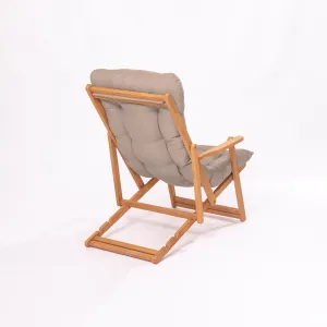 Kalune Design Skládací zahradní lehátko Triol z masivu hnědé