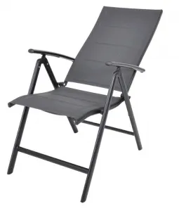 Záhradné polohovacie kreslo ZWC-235, skladacie, šedé, hliník