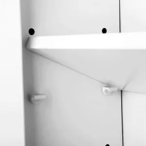 VASAGLE kúpeľňová závesná skrinka so zrkadlom biela