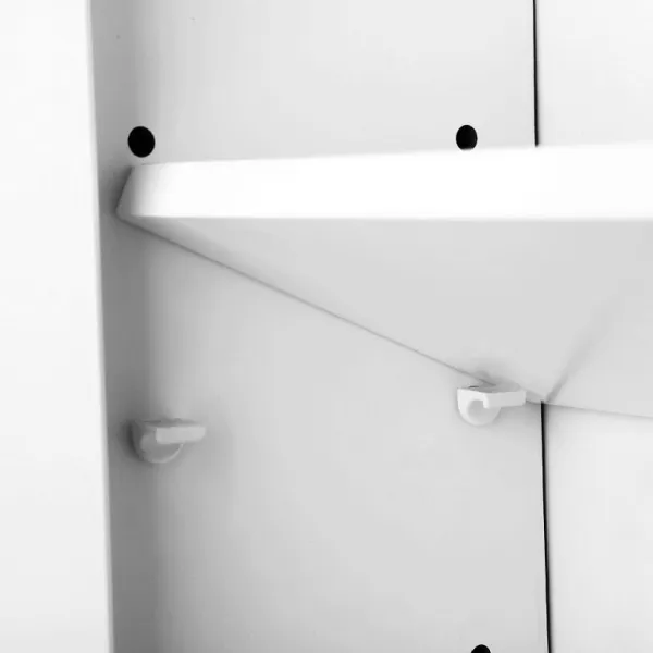 VASAGLE kúpeľňová závesná skrinka so zrkadlom biela