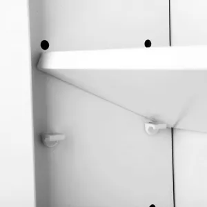 VASAGLE kúpeľňová závesná skrinka so zrkadlom biela