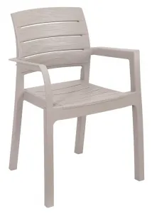 RECANATI plastové kreslo, šedá