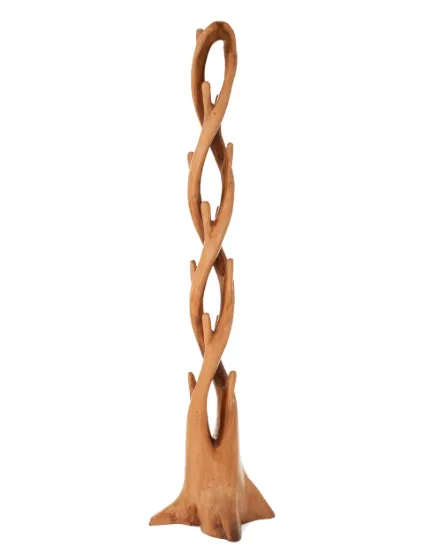 Vešiak DIVERO z masívneho mahagónu, 190 cm