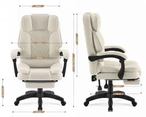 ErgonomickákancelárskastoličkaHC-1031Ecru