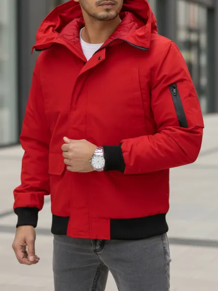 Červená zimná bunda pre mužov