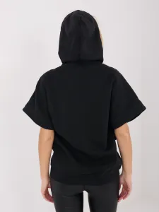 Čierna mikina s kapucňou