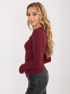 Bordová blúzka s dlhým rukávom