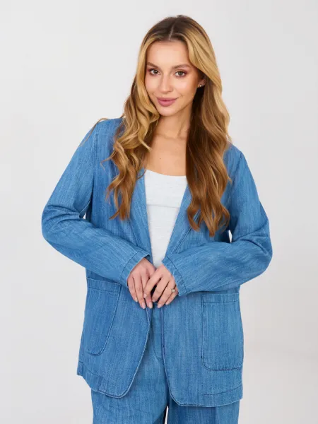 Modrý dámsky blazer
