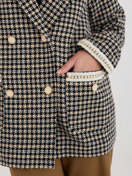 Dámsky károvaný blazer