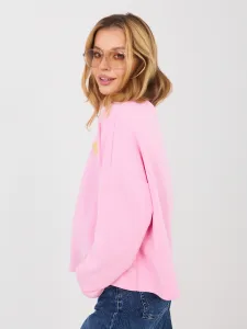 Ružová mikina s dlhým rukávom