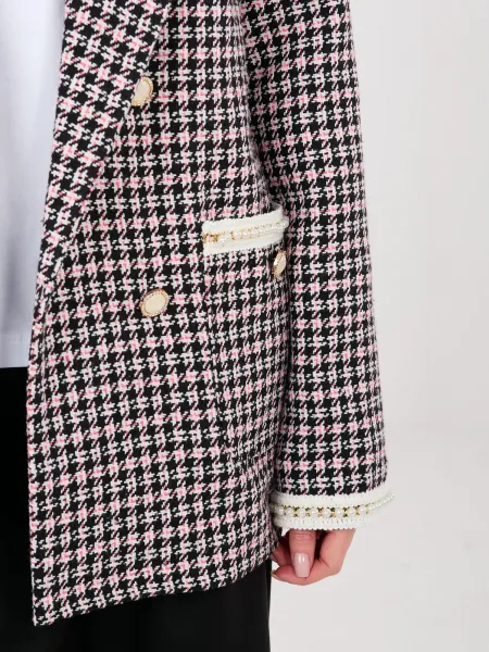 Dámsky kockovaný blazer