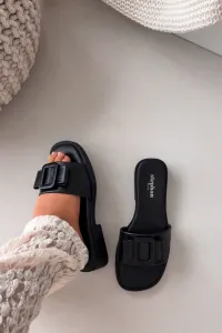Dámske šľapky s prackou čierne Melivra