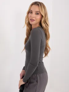 Jednofarebná grafitová blúzka