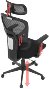 AUTRONIC Kancelárska stolička KA-Q8203 BK, čierne