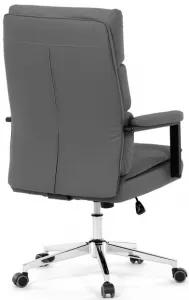 AUTRONIC Kancelárske kreslo KA-D8104 GREY, sivá ekokoža