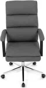 AUTRONIC Kancelárske kreslo KA-D8104 GREY, sivá ekokoža
