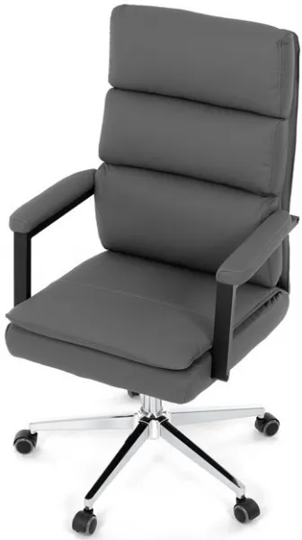AUTRONIC Kancelárske kreslo KA-D8104 GREY, sivá ekokoža