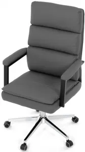 AUTRONIC Kancelárske kreslo KA-D8104 GREY, sivá ekokoža