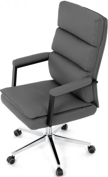 AUTRONIC Kancelárske kreslo KA-D8104 GREY, sivá ekokoža