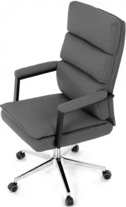 AUTRONIC Kancelárske kreslo KA-D8104 GREY, sivá ekokoža