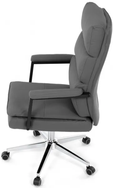 AUTRONIC Kancelárske kreslo KA-D8104 GREY, sivá ekokoža