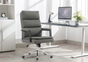 AUTRONIC Kancelárske kreslo KA-D8104 GREY, sivá ekokoža